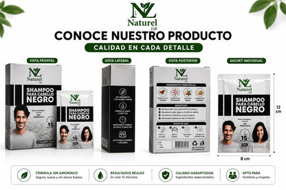 Shampoo Anticanas Negro Naturel