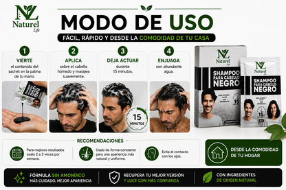 Shampoo Anticanas Negro Naturel