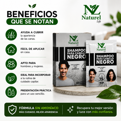 Shampoo Anticanas Negro Naturel